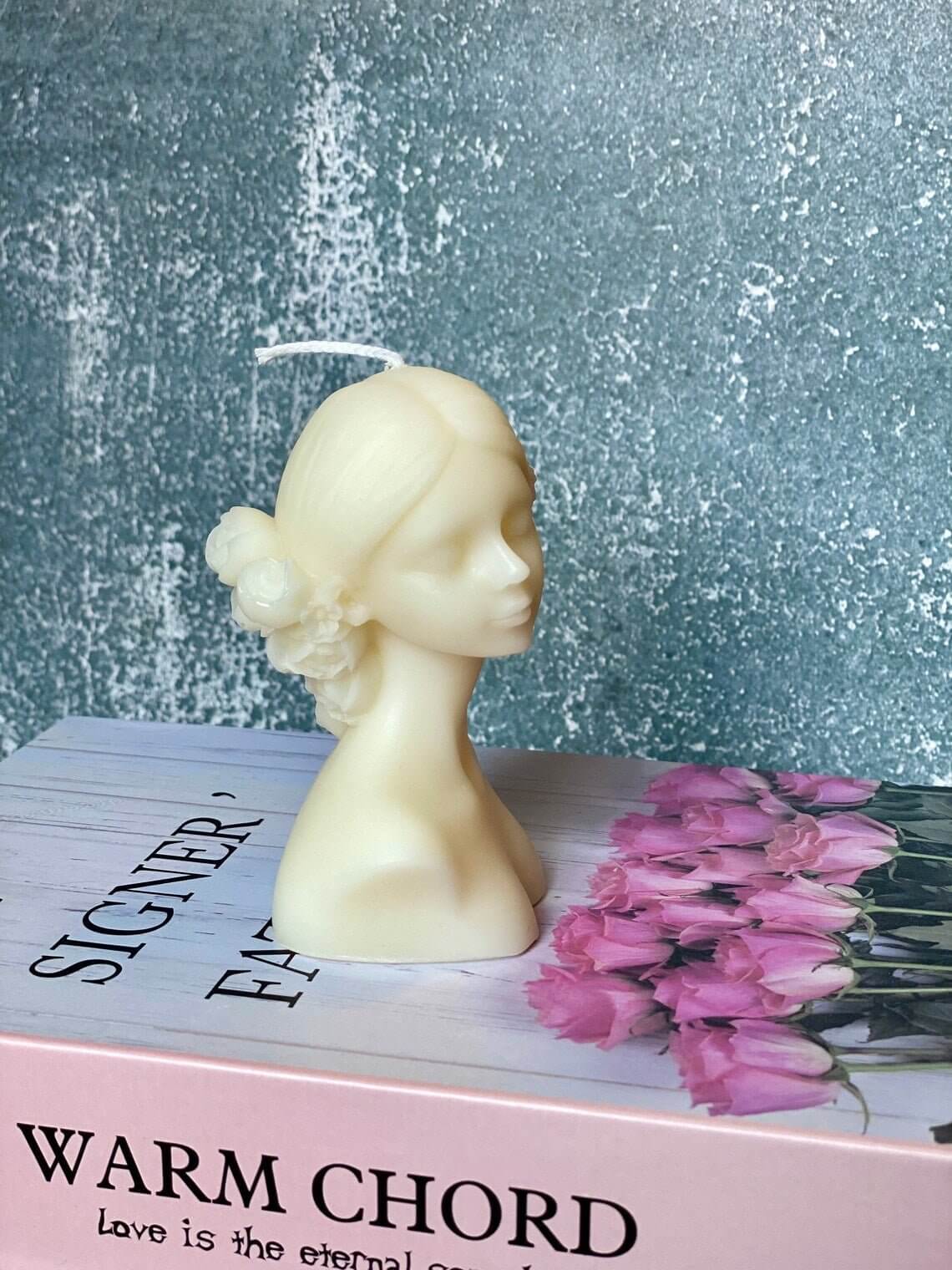 Flower Girl & Blindfolded Lady Candles - Stunning Blindfolded Flower Girl Candle-3