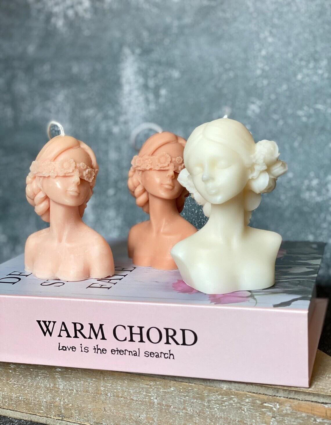 Flower Girl & Blindfolded Lady Candles - Stunning Blindfolded Flower Girl Candle-1