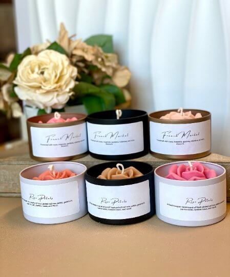 Flower in a Jar Candle – Handcrafted Soy Wax Scented Candle Gift-4
