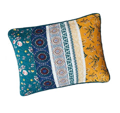 DaDa Bedding Patchwork Bed of Wild Flowers Floral King Size Pillow Sham Cover, 20" x 36" (JHW886)-0