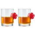 Poker Chip Whiskey & Wine Glasses | Set of 2 (20 OZ)-0