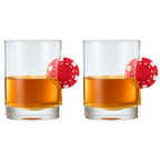 Poker Chip Whiskey & Wine Glasses | Set of 2 (20 OZ)-0