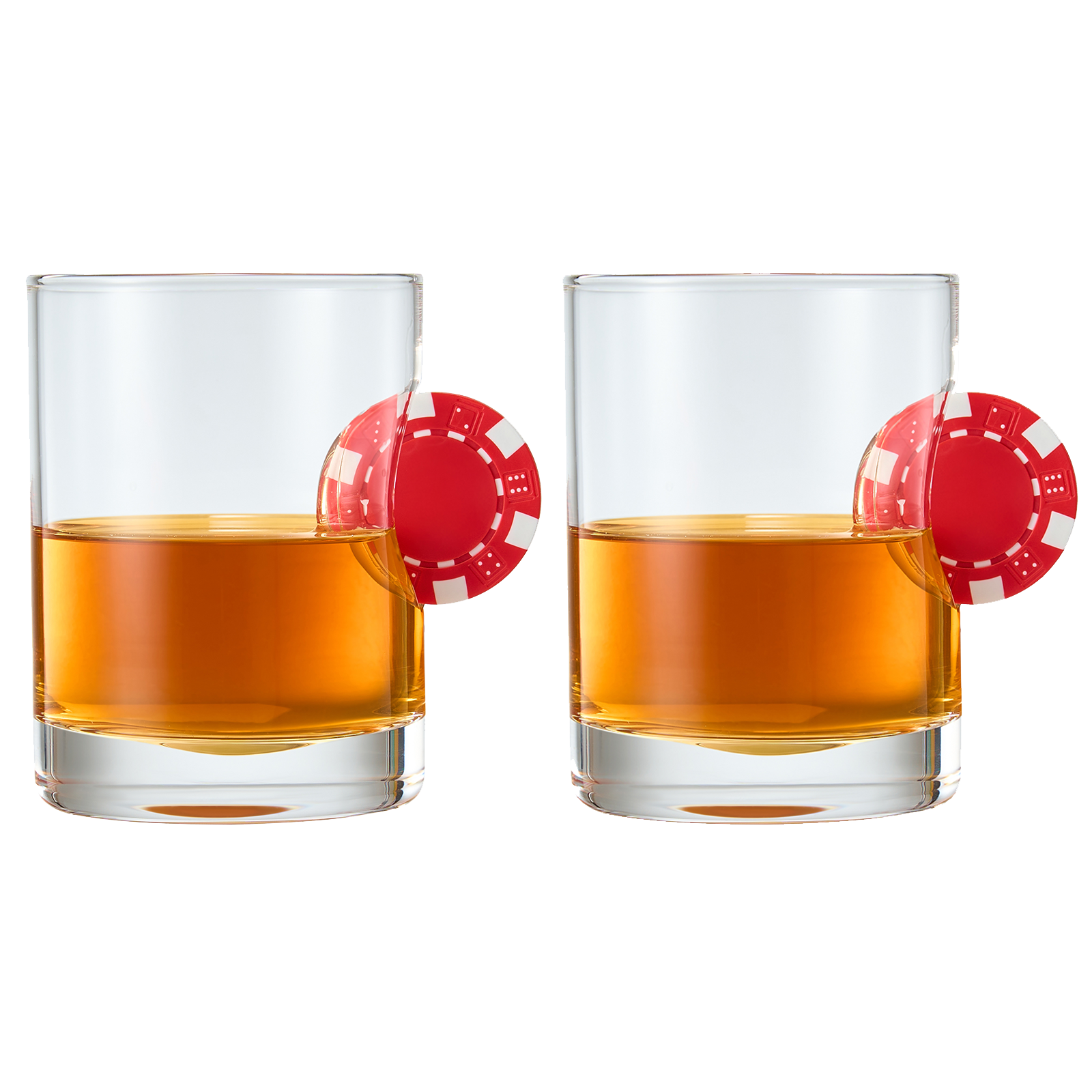 Poker Chip Whiskey & Wine Glasses | Set of 2 (20 OZ)-0
