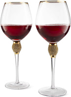 Large Diamond Wine Glasses - 15 Ounce (2, Clear)-4