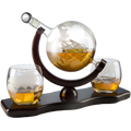 Whiskey & Wine Decanter Globe World Set - 850ml-0