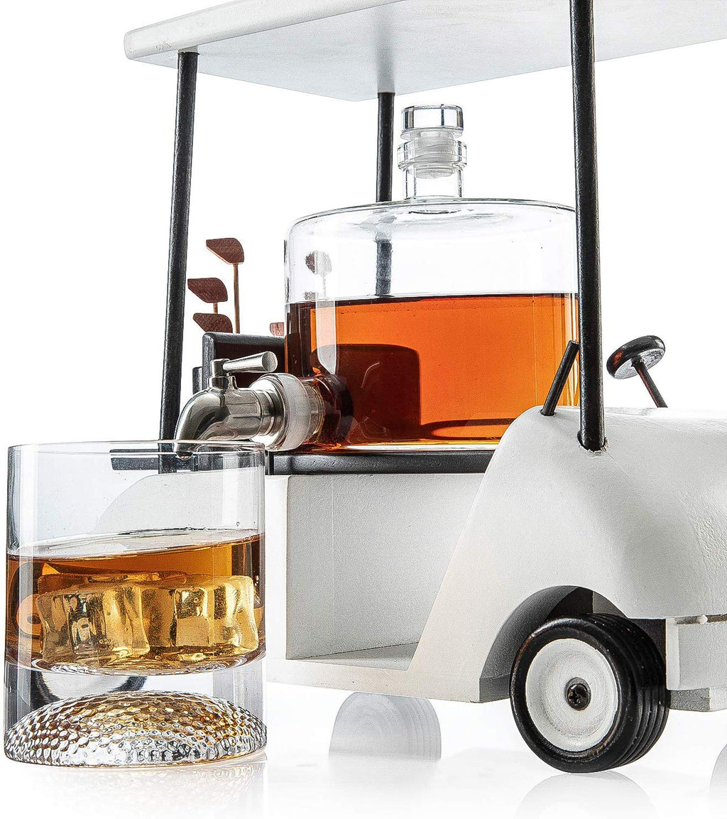 Golf Decanter Whiskey Decanter and Whiskey Glasses-4