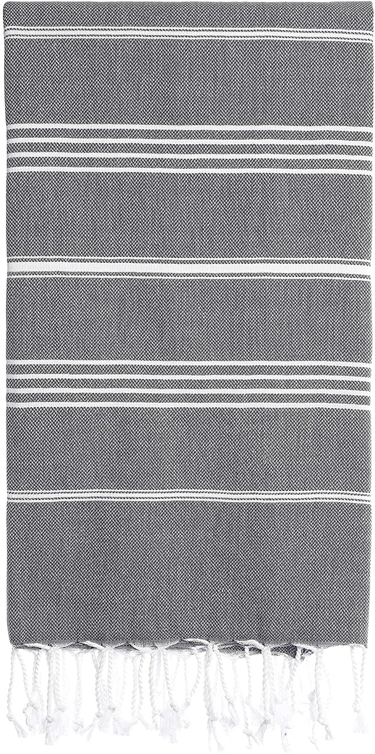 Monaco Turkish Cotton Hand Towel – Lightweight Quick Dry Bathroom, Kitchen & Travel Towel, Luxury Organic Turkish Towel