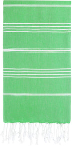 Green Monaco Turkish Towel – Lightweight Quick Dry Beach & Bath Towel, Luxury Turkish Cotton Spa Towel, Travel & Pool Towel-3