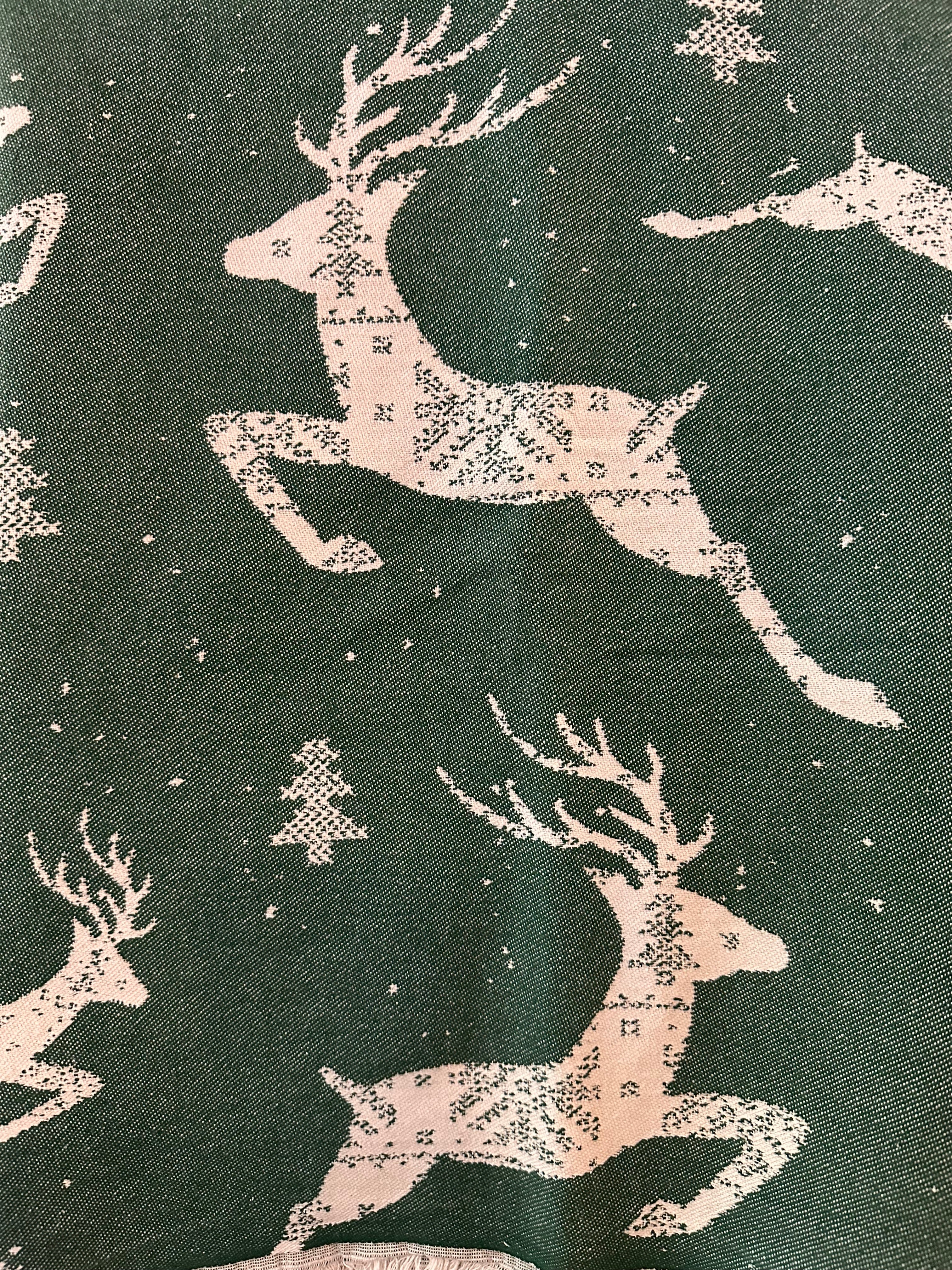 Christmas Reindeer Snowflake Turkish Cotton Throw Blanket 56×72 – Soft Organic Holiday Decor Gift-7