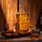 Guitar Whiskey & Wine Decanter & Mahogany Base - 1000 ML-2