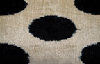 Handmade Throw Pillow Cover & Feather Insert | Black White Polka Dot| Soft Throw Pillow| Luxury Decorative for Couch | 16 x 24 in