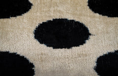 Handmade Throw Pillow Cover & Feather Insert | Black White Polka Dot| Soft Throw Pillow| Luxury Decorative for Couch | 16 x 24 in