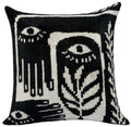20" Abstract Eye Velvet Accent Pillow with Premium Down Insert