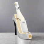 High Heel Silver Glitter Wine Bottle Holder-1