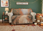 Autumn Authentic Tapestry Throw Blanket - Decorative Orange Fall Leaves Forest Woven Stitched Design - 50" x 60"-4