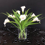 Silk Flower Arrangement White Calla Lilies-1
