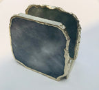 Grey Agate Napkin Holder/Natural Stone Napkin Holder/Paper Napkin Holder/Desk Napkin Holder/Picnic Holder-1