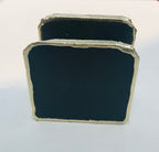 Black Agate Napkin Holder/Natural Stone Napkin Holder/Paper Napkin Holder/Desk Napkin Holder/Picnic Holder-4
