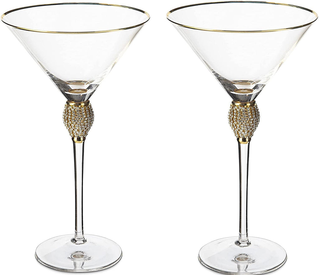 Diamond Collection 2 Piece Stemmed Martini Set-4