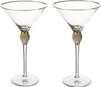 Diamond Collection 2 Piece Stemmed Martini Set-4