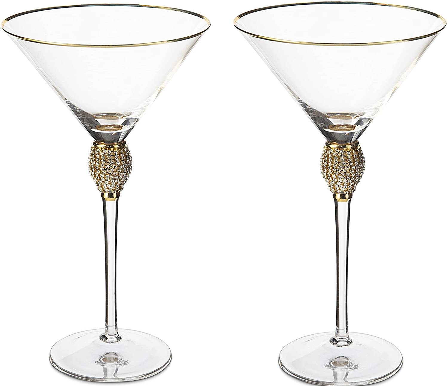 Diamond Collection 2 Piece Stemmed Martini Set-4