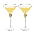 Diamond Collection 2 Piece Stemmed Martini Set-0