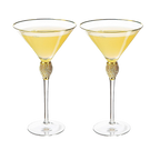Diamond Collection 2 Piece Stemmed Martini Set-0