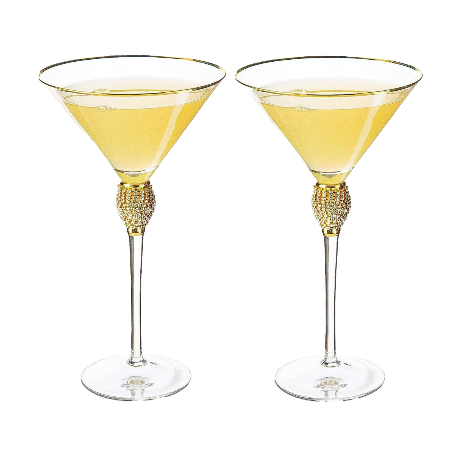 Diamond Collection 2 Piece Stemmed Martini Set-0