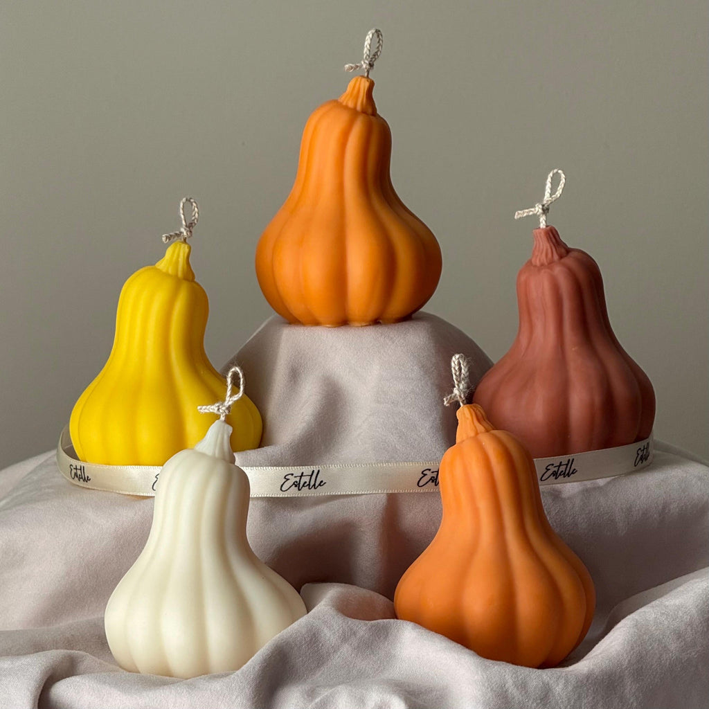 Pumpkin Scented Soy Wax Candle: Autumn Decor, Fall Gift-0