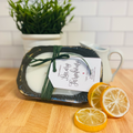 Fresh Squeezed lemons Mini Dough Bowl Candle In Black