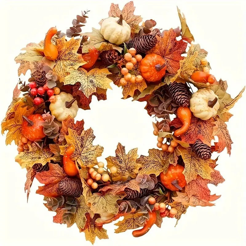 NNETM Halloween Harvest Wreath Decor-0