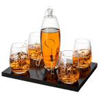 Cryptocurrency Decanter, 450ml Four 12 oz Glasses-0