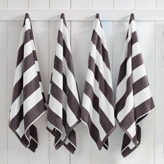 Cotton Velour Cabana Stripe Beach Towel - Novia Collection (Shipping fees may apply)