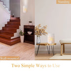 Set of 2 8''H Wall Battery Powered Lamp (Sunflow white)-4