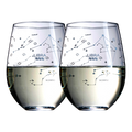 Set of 2 Zodiac Sign Wine Glasses with 2 Wooden Coasters (Libra)-0