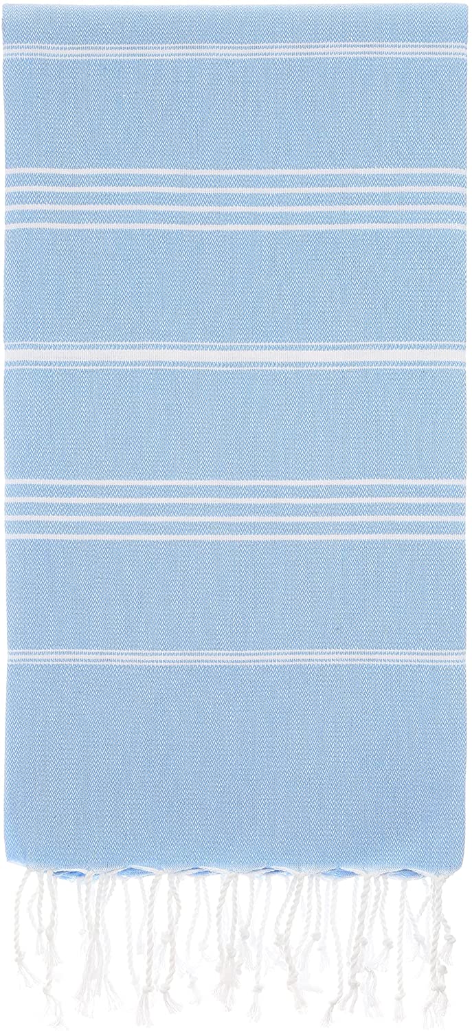 Monaco Turkish Cotton Hand Towel – Lightweight Quick Dry Bathroom, Kitchen & Travel Towel, Luxury Organic Turkish Towel