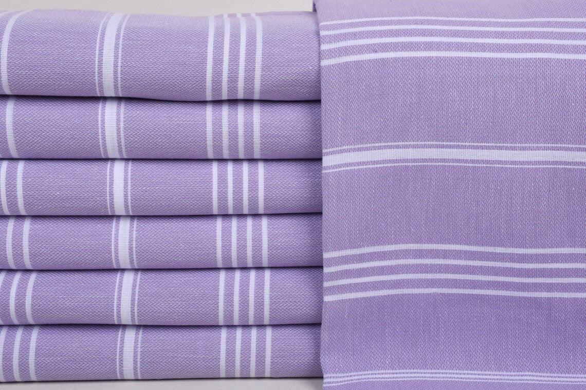 Lilac Monaco Turkish Towel – Lightweight Quick Dry Beach & Bath Towel, Luxury Turkish Cotton Spa Towel, Travel & Pool Towel-0