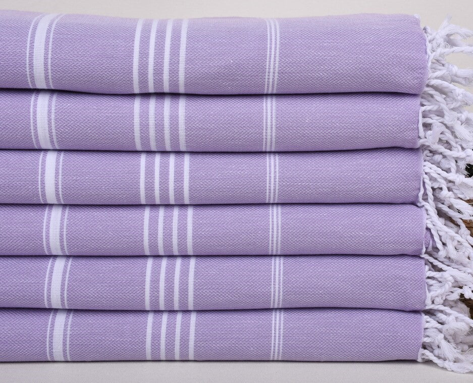 Lilac Monaco Turkish Towel – Lightweight Quick Dry Beach & Bath Towel, Luxury Turkish Cotton Spa Towel, Travel & Pool Towel-1