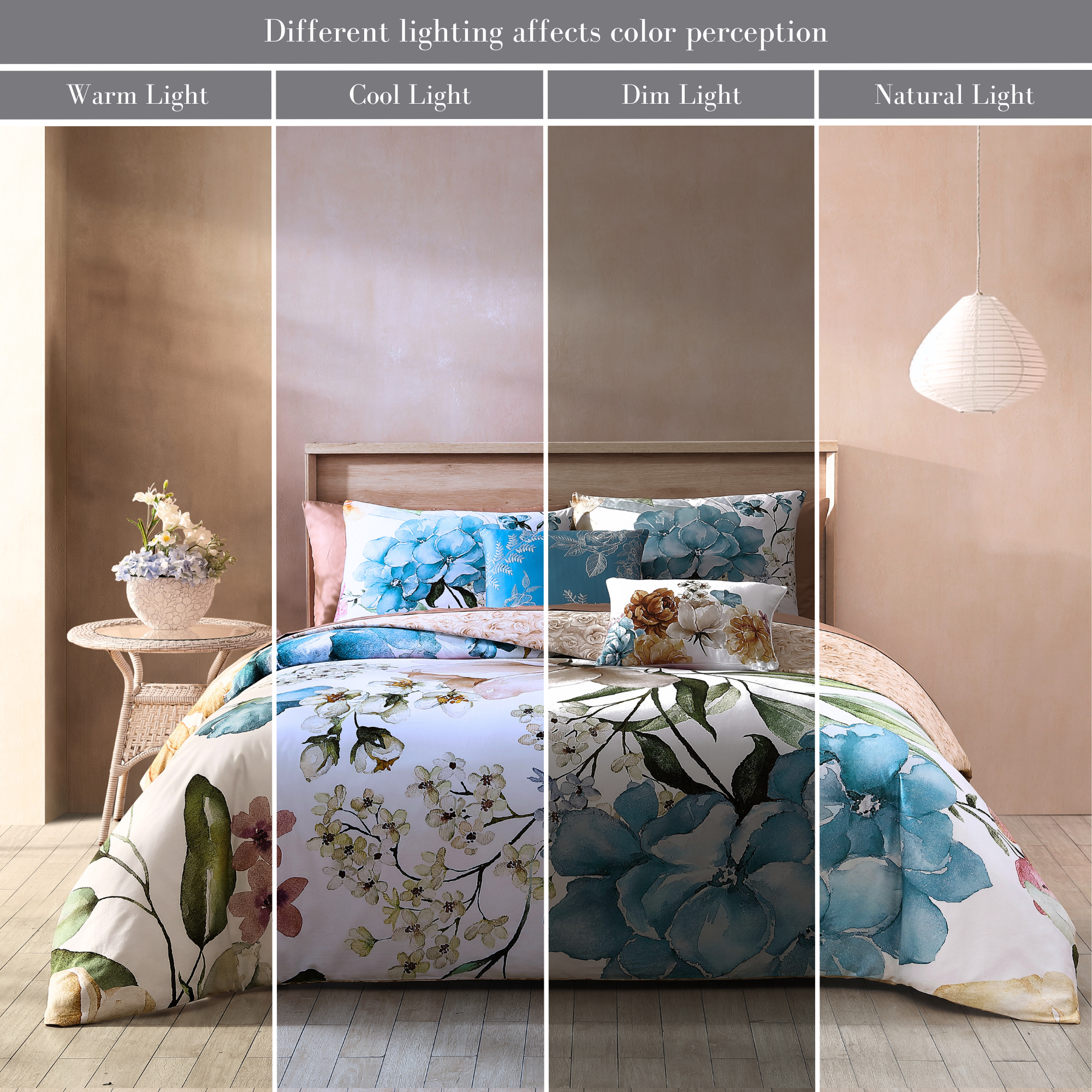 Bebejan Maia Blue 5 Piece Reversible Comforter Set