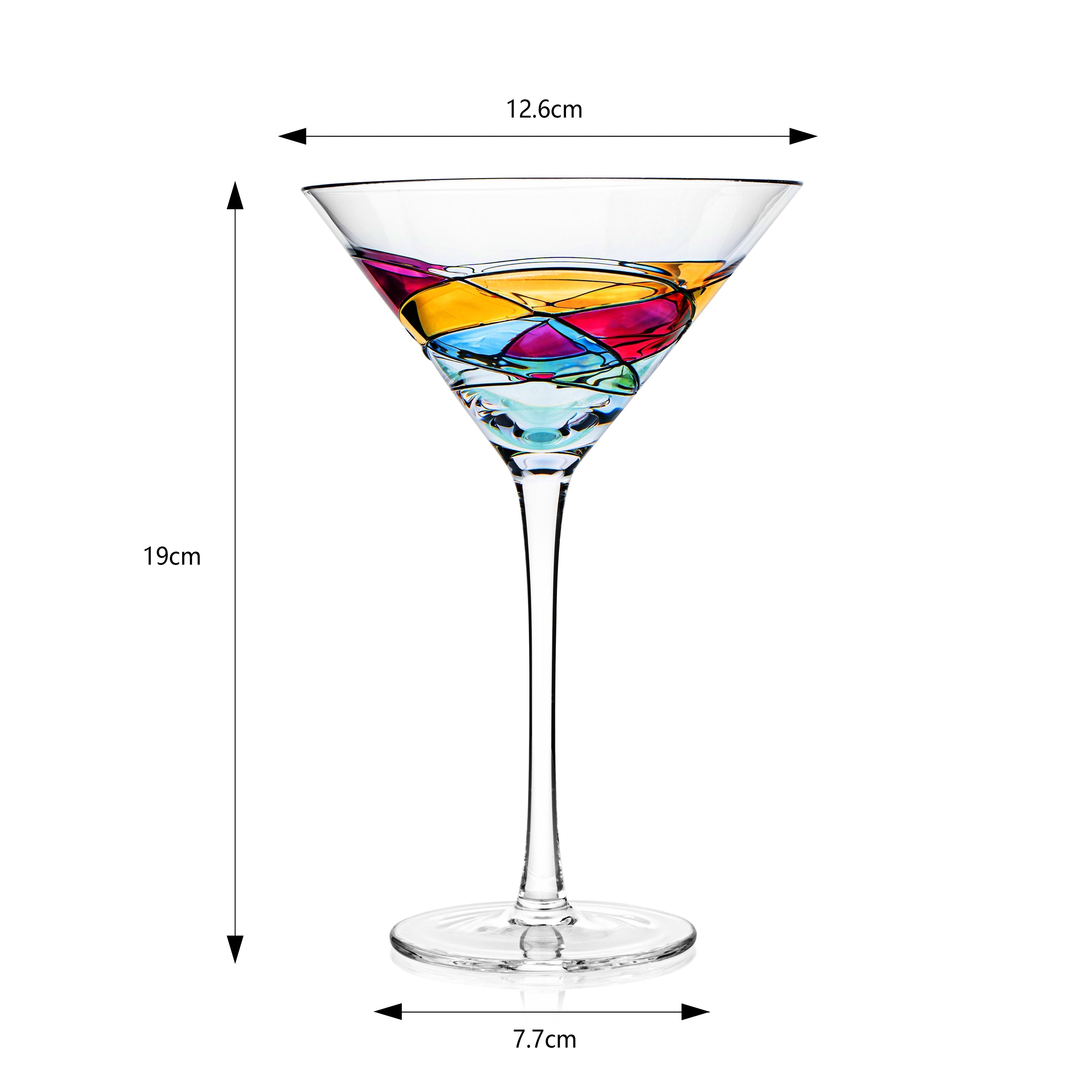 The Wine Savant Artisanal Hand Painted Stemless (Martini)