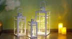 Set of 3 Metal Candle Lantern-12/15/19"-4