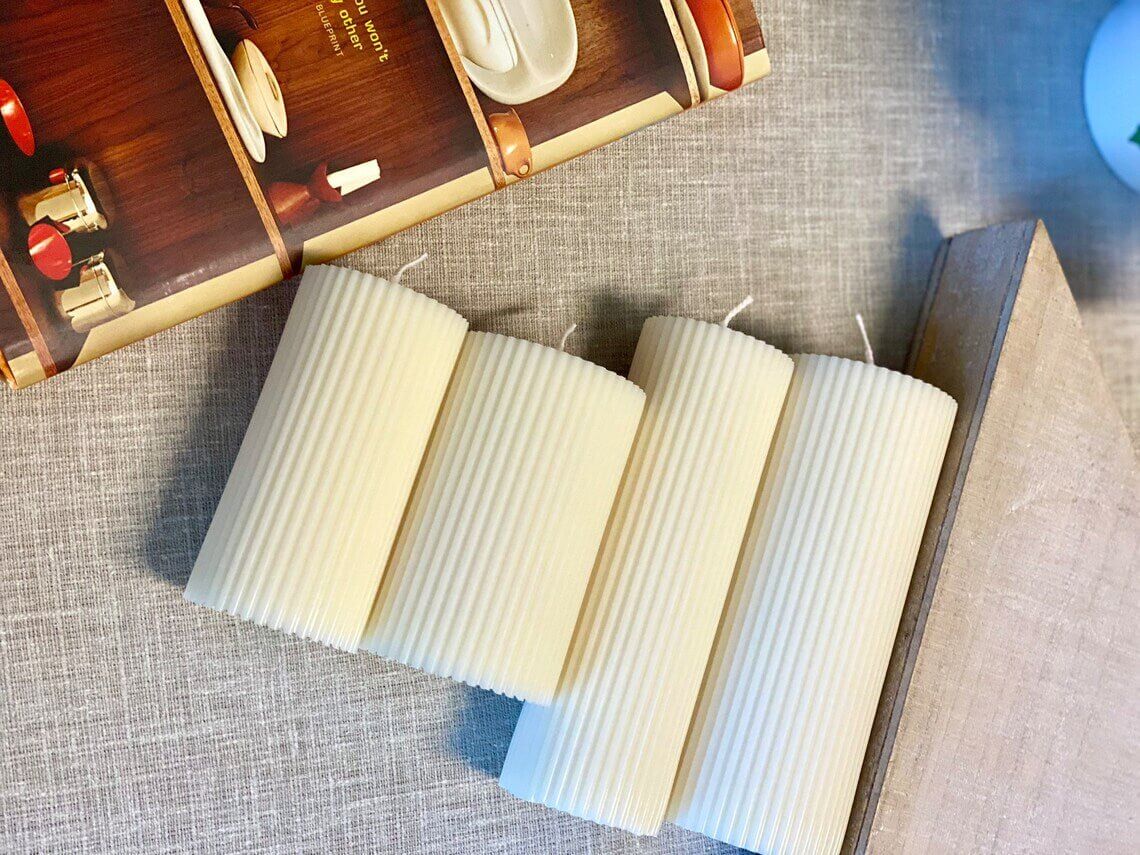 Ribbed Candle | Effortless Home Decor-2
