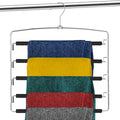 DEILSY™ 5-Tier Metal pant hangers with Sturdy non Slip with Foam (3 Pack)