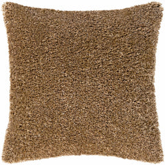 Cozy Brown Shag Throw Pillow - Clearance