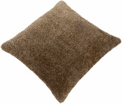 Cozy Brown Shag Throw Pillow - Clearance