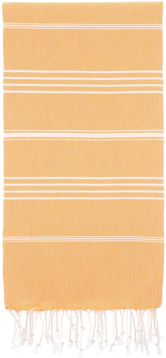 Mustard Monaco Turkish Towel – Lightweight Quick Dry Beach & Bath Towel, Luxury Turkish Cotton Spa Towel, Travel & Pool Towel-2
