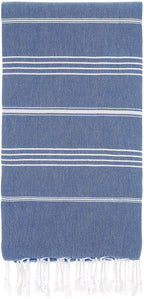 Navy Monaco Turkish Towel – Lightweight Quick Dry Beach & Bath Towel, Luxury Turkish Cotton Spa Towel, Travel & Pool Towel-4