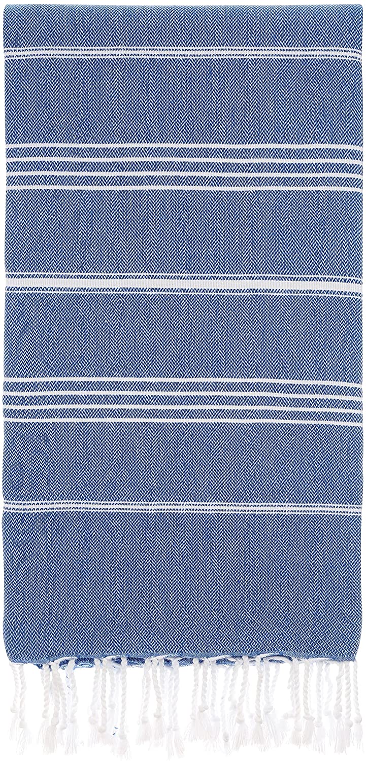 Monaco Turkish Cotton Hand Towel – Lightweight Quick Dry Bathroom, Kitchen & Travel Towel, Luxury Organic Turkish Towel