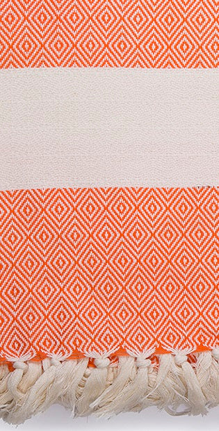 VENICE ORANGE TURKISH TOWEL-3