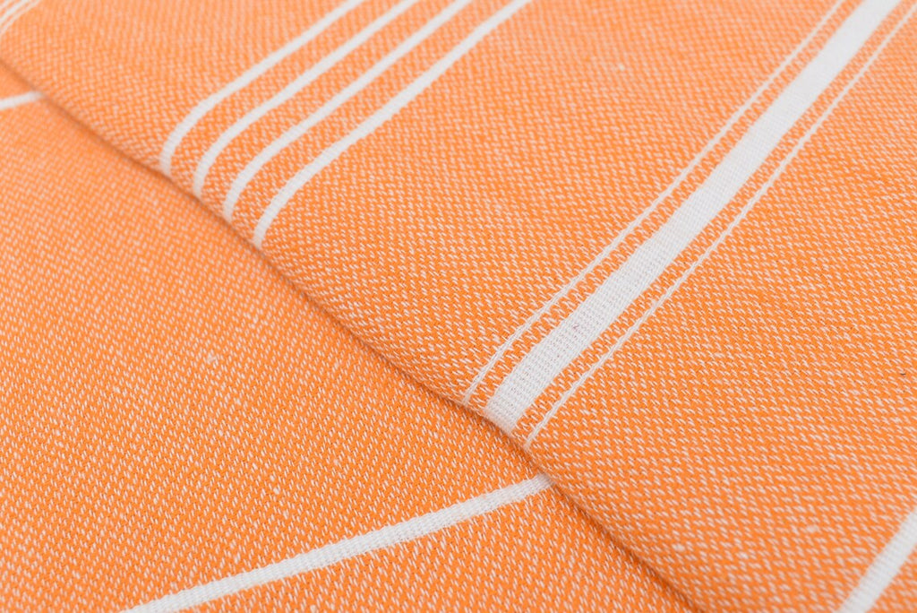 Orange Monaco Turkish Towel – Lightweight Quick Dry Beach & Bath Towel, Luxury Turkish Cotton Spa Towel, Travel & Pool Towel-1